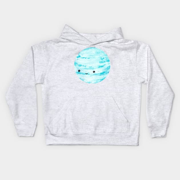 Neptune cute planet Kids Hoodie by shoko